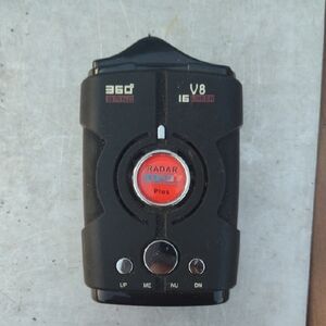 Black Radar Detector with Red Accents